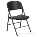 Black with gray frame poly performance folding chair